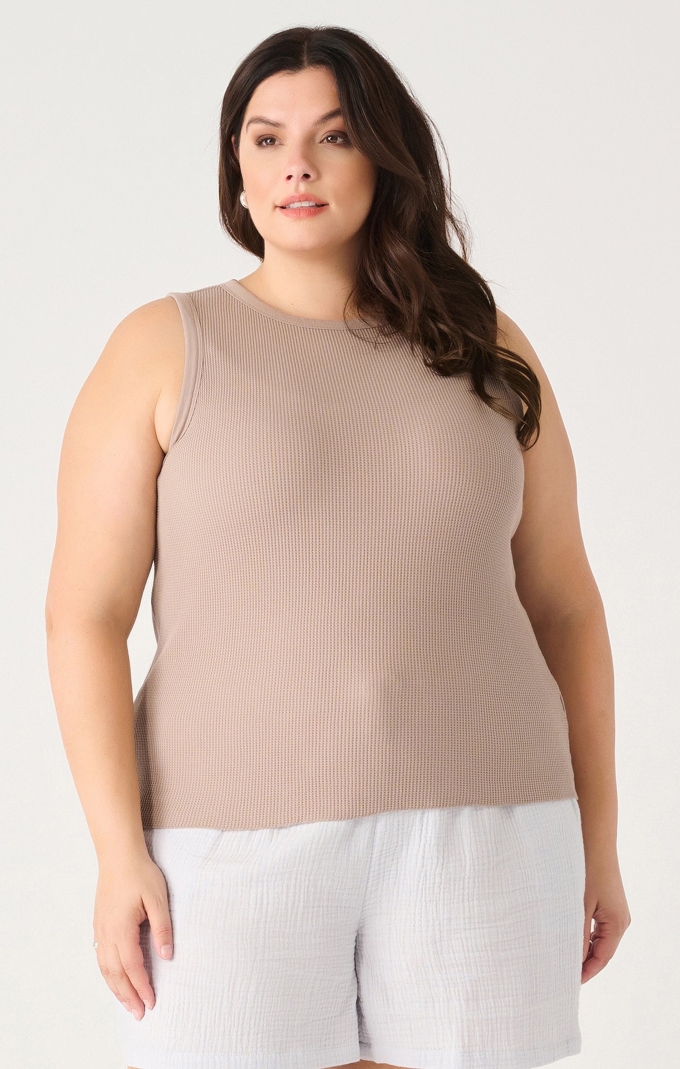 Waffle Knit Tank- Plus Size