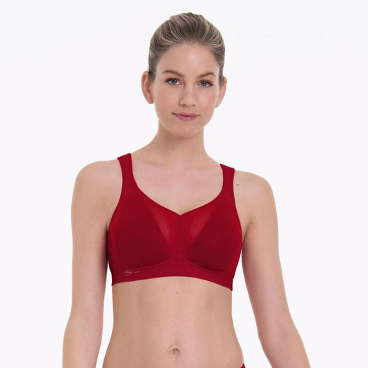 Air Control DeltaPad Sports Bra-Lipstick Red