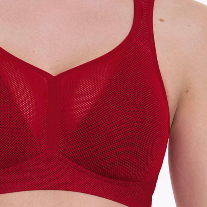 Air Control DeltaPad Sports Bra-Lipstick Red