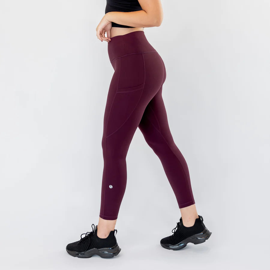 Guardian Evolve Stay Up Leggings- 25" (Burgundy)