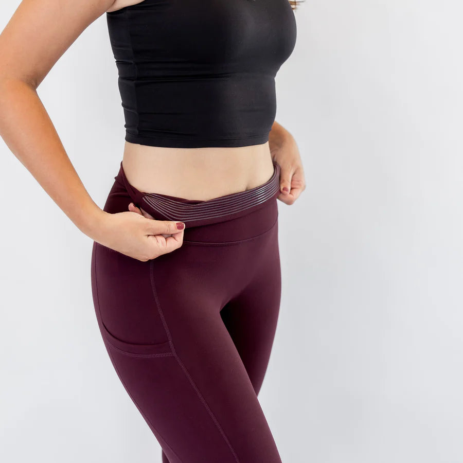 Guardian Evolve Stay Up Leggings- 25" (Burgundy)