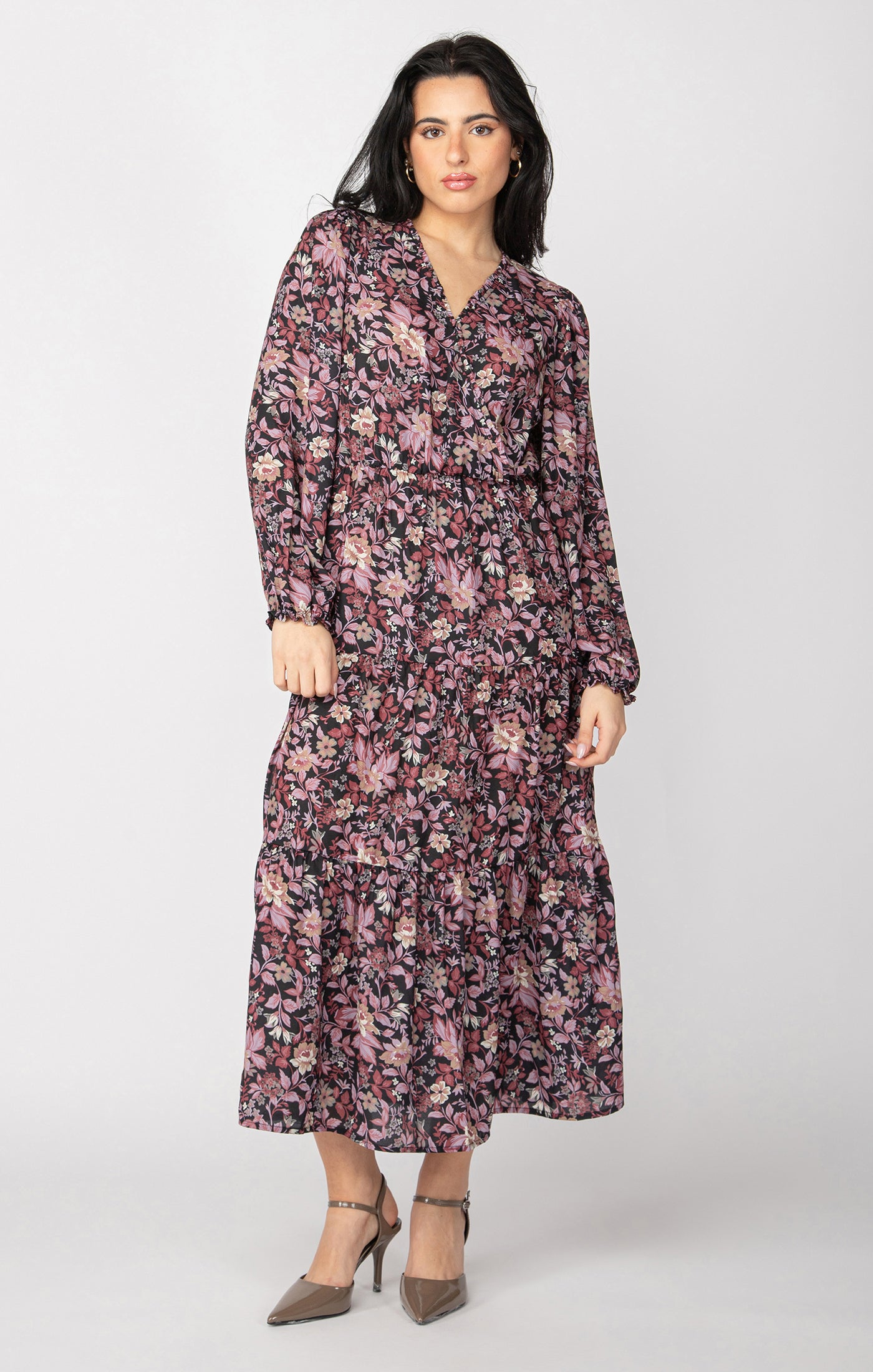 Georgia Long Sleeve Midi  Dress