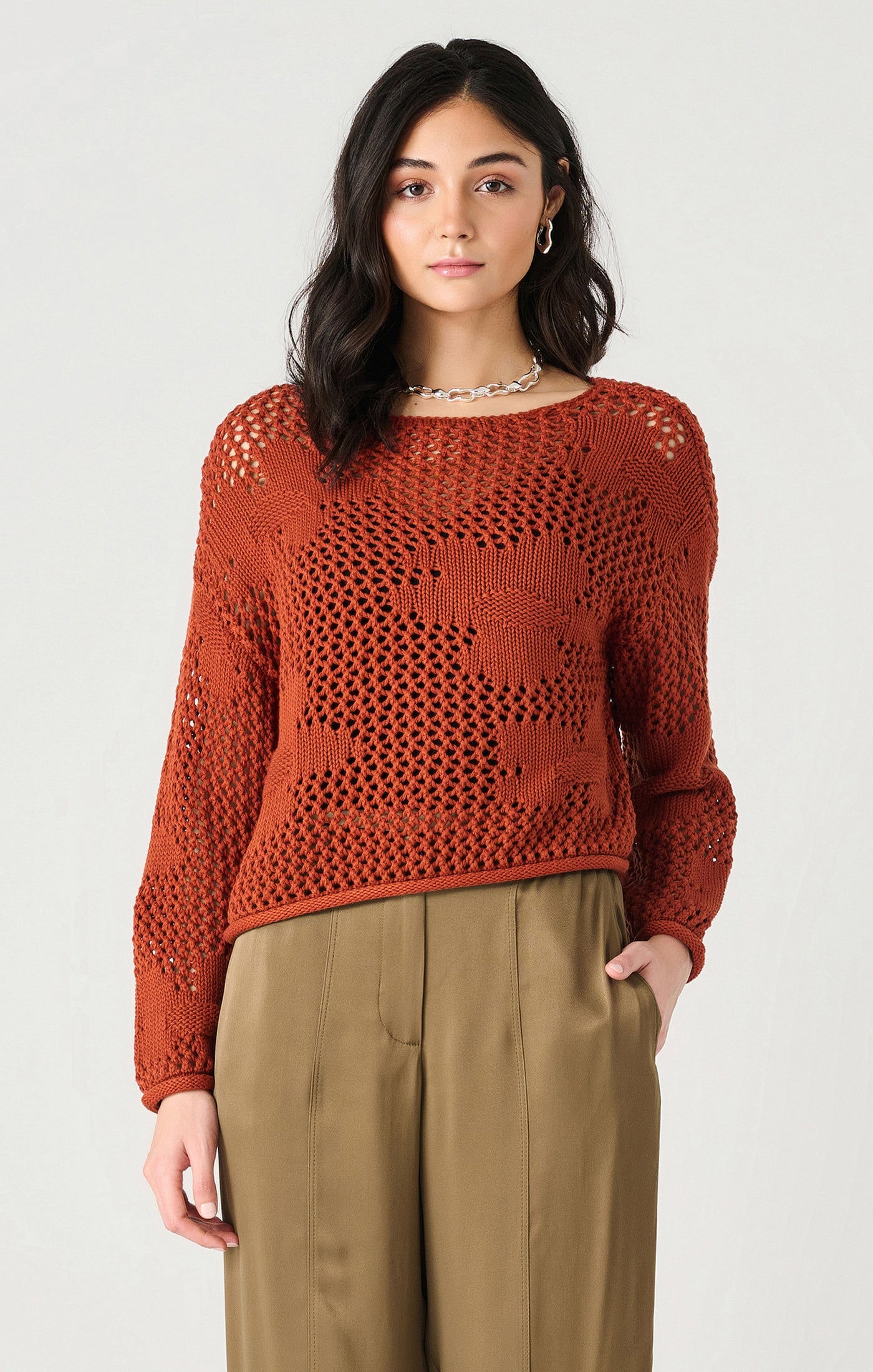 Open Crochet Sweater