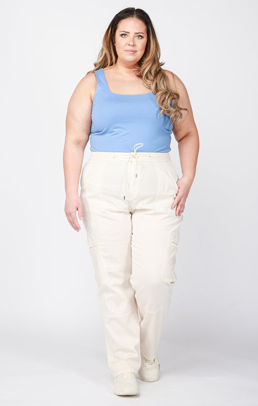 High Waisted Wide Leg Cargo (Plus Size)