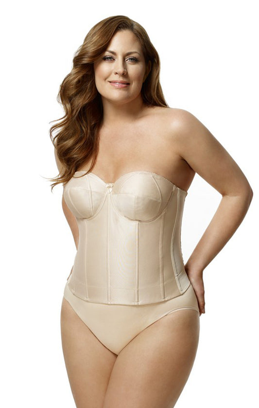 Longline Strapless Bra (Beige)