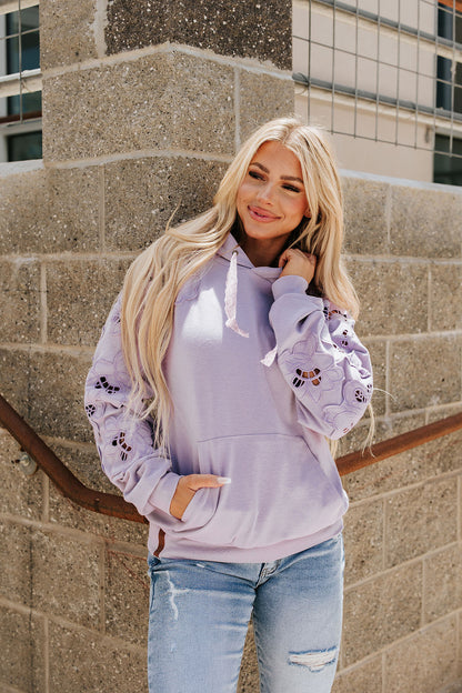 University Hoodie- It's a Love Story (Lilac)