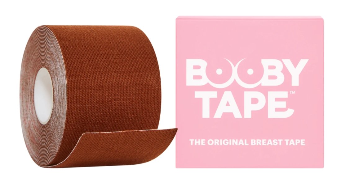 Booby Tape, The Original Breat Lift Tape, Sticky Boob Adhesive Tape, Brown,  5 meter roll