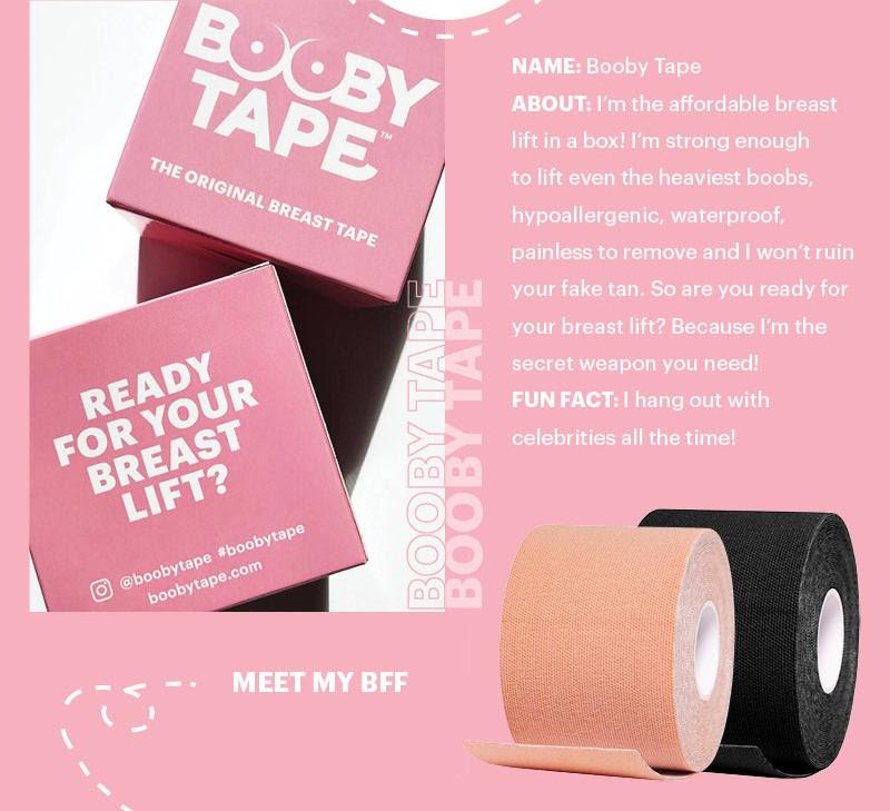 Bryst Tape - Bye Bra Push-Up Tape Silk - Str. D. E og F