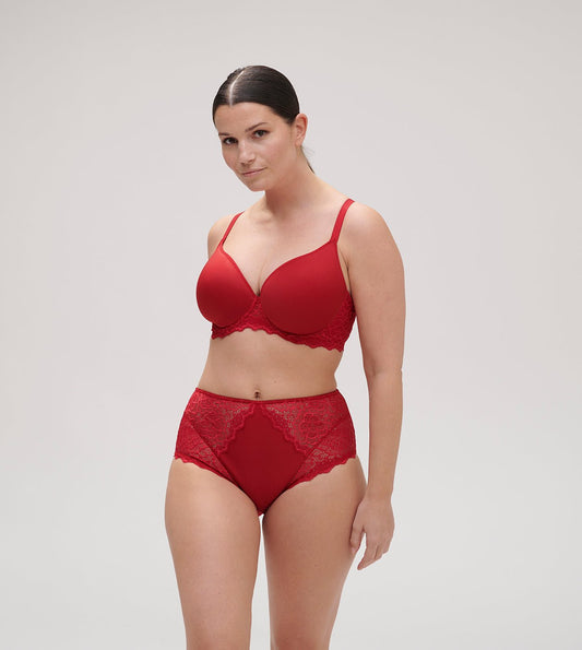 Caresse 3D Spacer Shaped -Tango Red (Seasonal Colour) - Pinned Up Bra Lounge