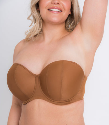 Luxe Strapless Bra- Caramel - Pinned Up Bra Lounge